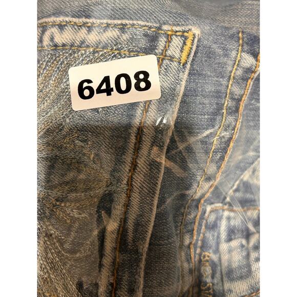 Big Star Sweet Low Rise Boot Leg Jeans Womens 29 R Stretch Distressed Light Wash - Picture 10 of 10